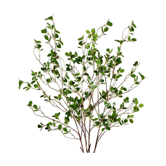 43’’ Artificial Ficus Branches Faux Leaf Spray Eucalyptus Branches Artificial / Green / Set of 4