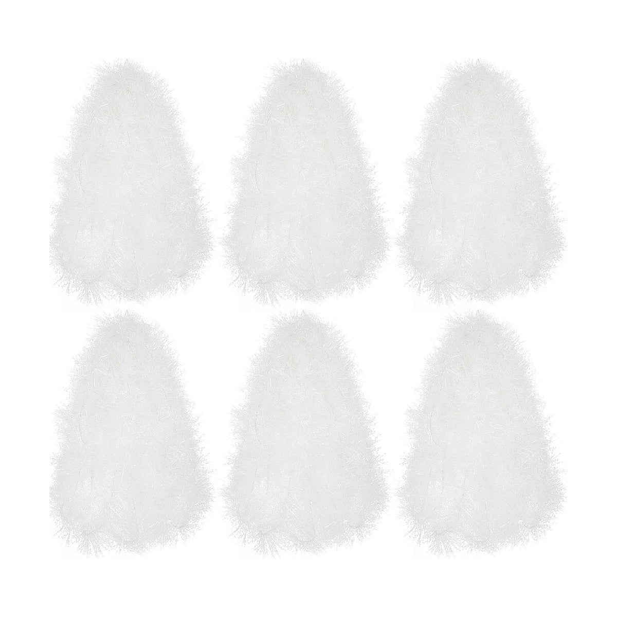 Shappy 90 ft 6 Rolls Christmas Tinsel Garland for Tree, Reflective White