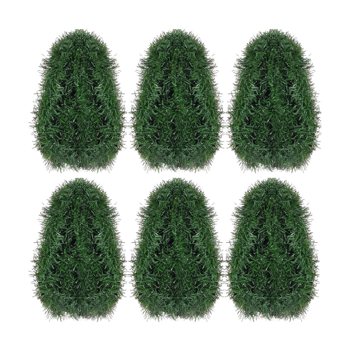 Shappy 90 ft 6 Rolls Christmas Tinsel Garland for Tree, Matte Green