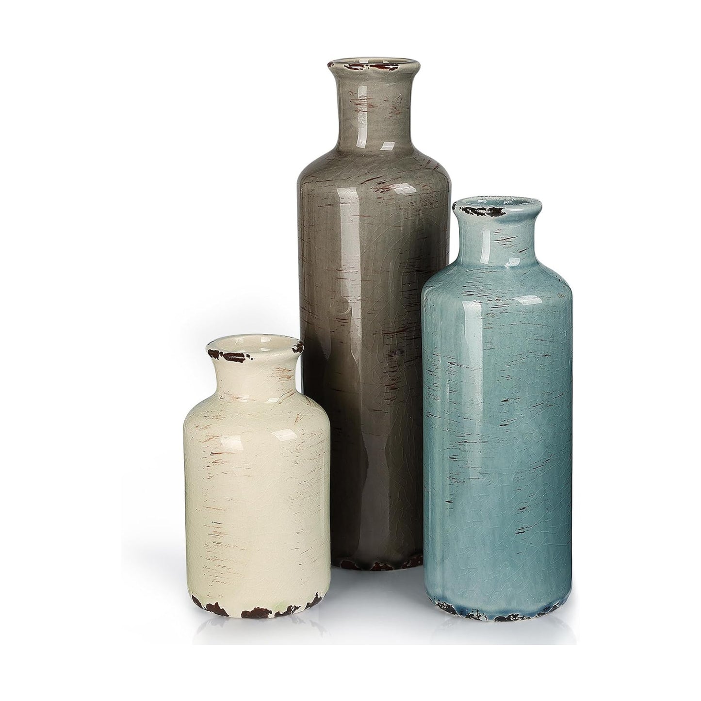 Ceramic Vases / Farmhouse Flower Vases Decor / A-morandi / Set of 3