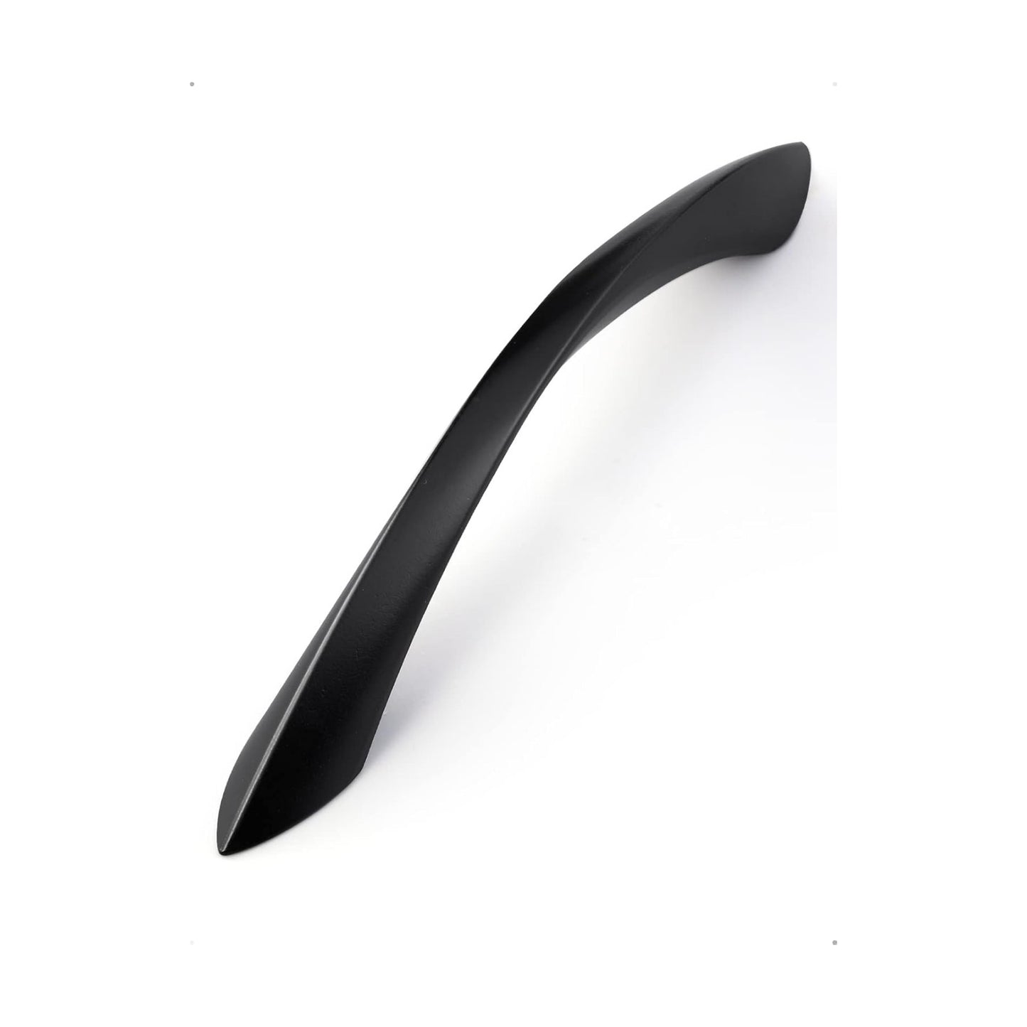 Cabinet Pulls Arch Twisted Matte Handles Drawer / Black / 5 Inch Hole Centers / 5 Inch / Set of 2