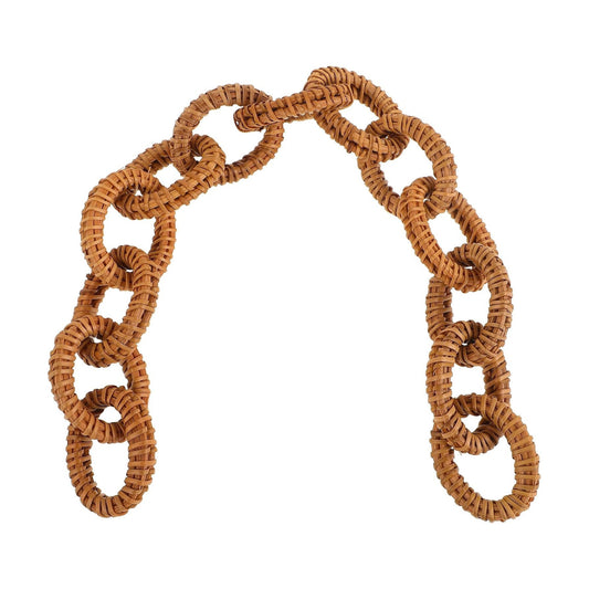 Rattan Woven Chain Link Decor Rustic Decorative Chain / 16.92 Inch