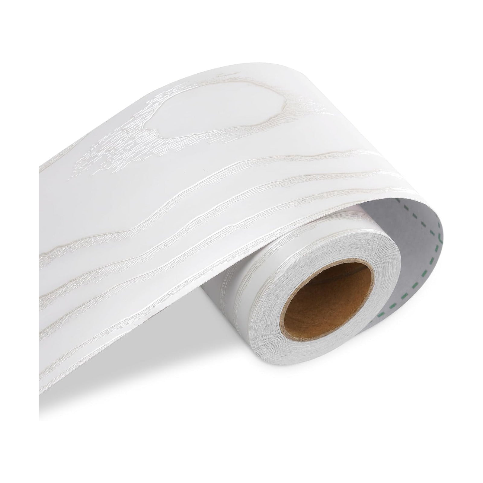 x Wood Wallpaper Border Peel and Stick Wall Border Textured Wood Grain / 3 x 600 / Silver White