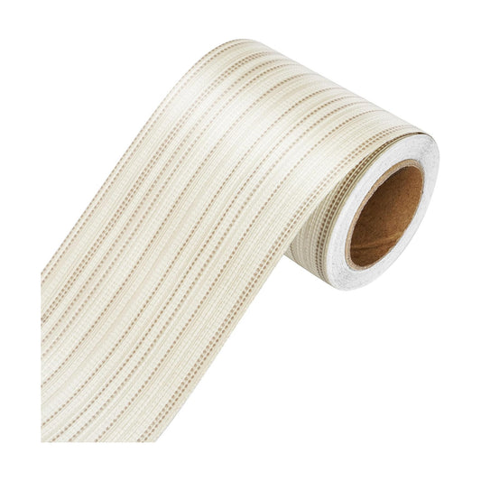 Grasscloth Wallpaper Border Peel and Stick Removable Wall Border Trim Self / 3 x 590 / Beige