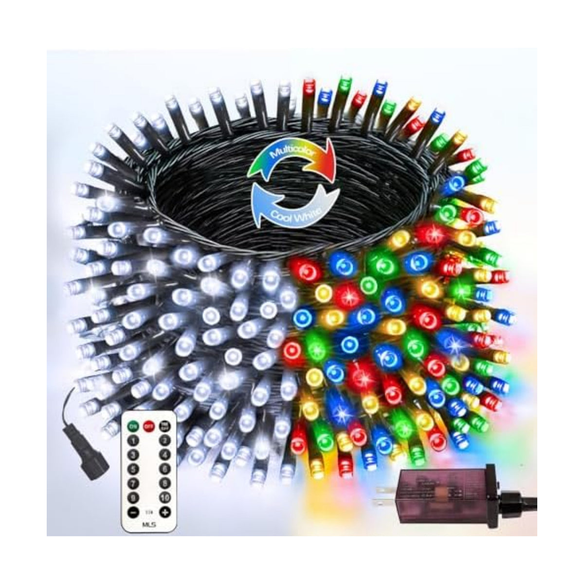 75.8FT Connectable Color Changing Christmas Light with Remote Timer 200 LED