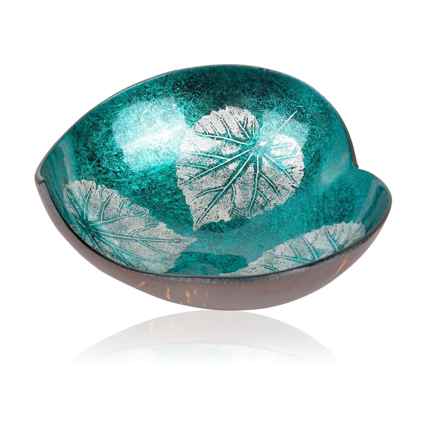 Key Bowl Holder for Entryway Table / Blue Leaves