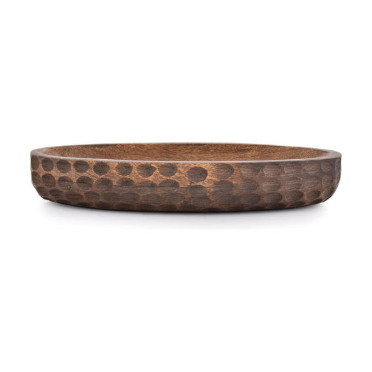 Mango Wood Decorative Bowl Home Decor Home Decorative Centerpiece Farmhouse Country / 14 x 6
