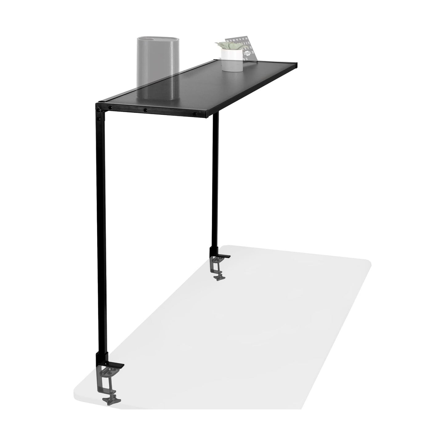 VIVO Large 42 inch Clamp-on Overhead Desk Shelf, Raised Desktop Organizer, Elevated Workstation Accessory Platform