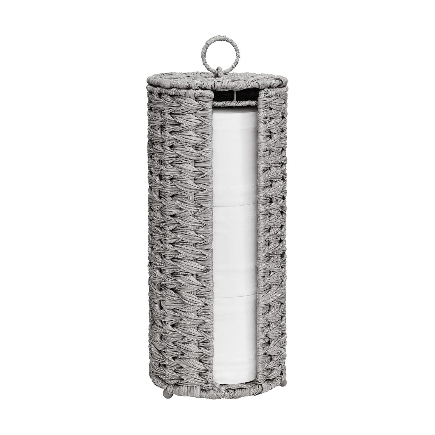 GRANNY SAYS Toilet Paper Storage with Lid, Wicker Toilet Paper Holder | Toilet Paper Holder Stand with Storage, Woven