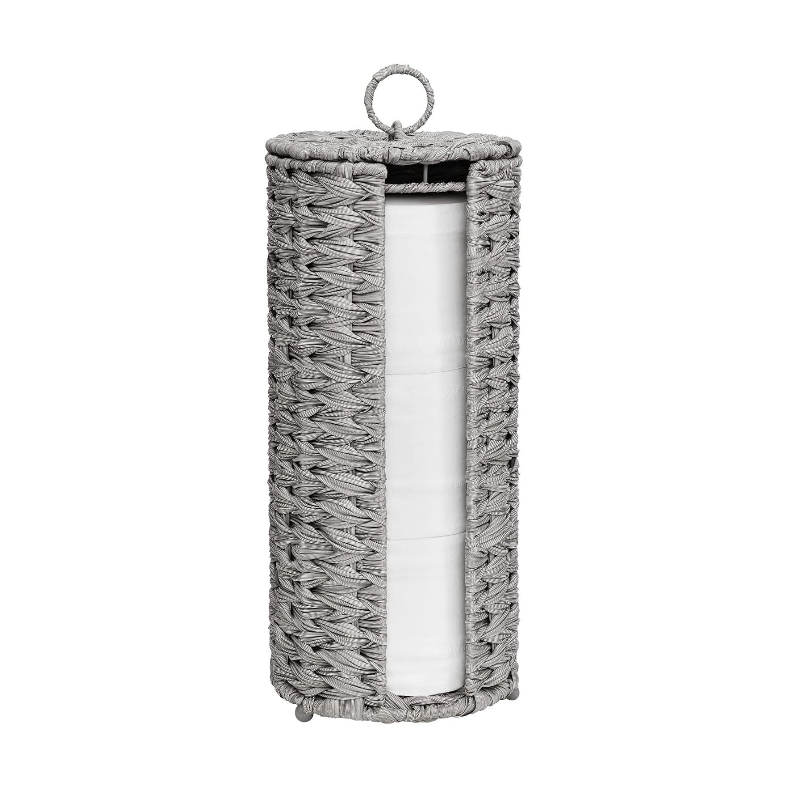 GRANNY SAYS Toilet Paper Storage with Lid, Wicker Toilet Paper Holder | Toilet Paper Holder Stand with Storage, Woven