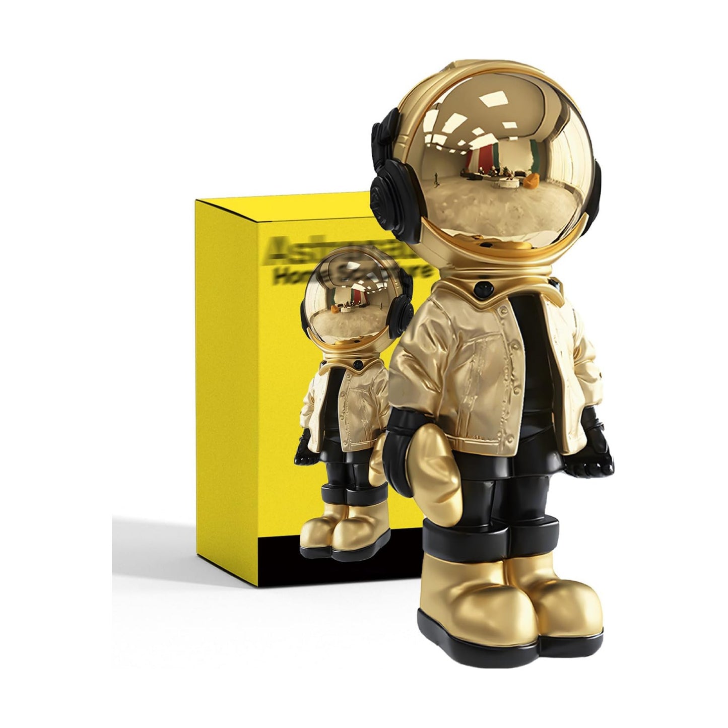 Figurine Statue Astronaut Sculpture Spaceman Decor / Rose Gold / Large