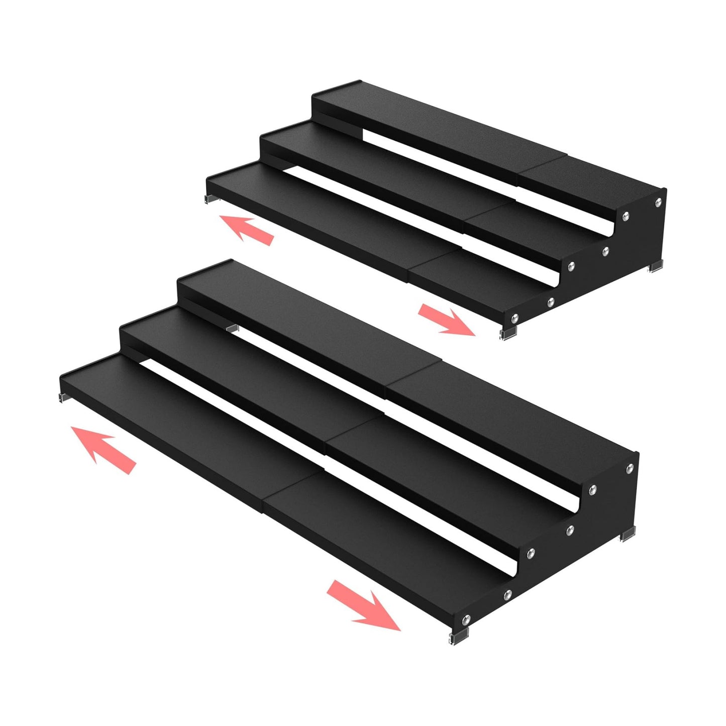 Jojocross Spice Rack Organizer 3 Tier Expandable Display Shelf(12.8"-24.01" W) Non-Skid Heavy Duty Sturdy Metal Iron