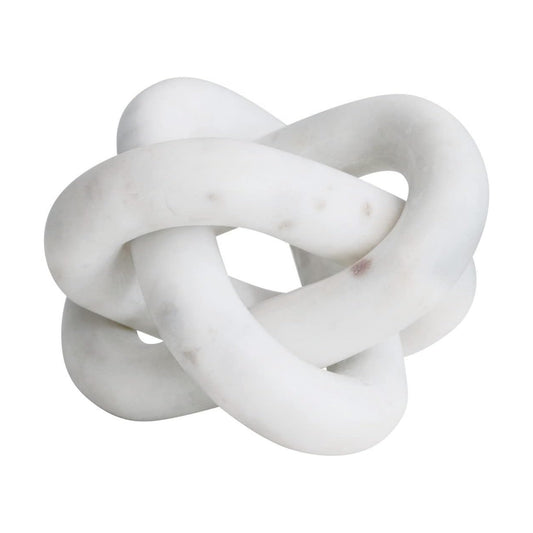 Decorative Interlocking Marble Chain / White
