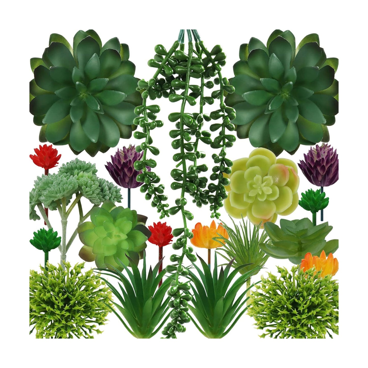 Succulents Plants Artificial / Color 20pcsa / Set of 20