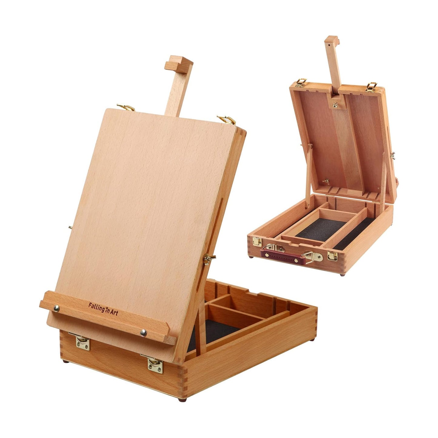 Beech Wood Sketchbox Desktop Easel for Painting / Tabletop Easel