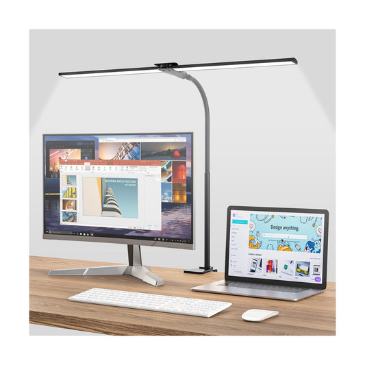 Desk Lamps for Home Office, Adjustable LED Desk Light with Clamp | Eye-Caring, 5 Color Temp, Dimmable, Flexible