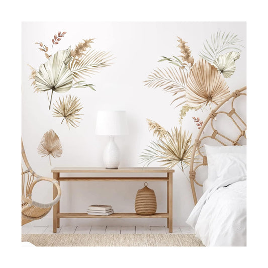 Boho Palm Leaves Wall Decals Large Leaf Plants Wall Stickers Decor Bedroom Living Room Nursery / A