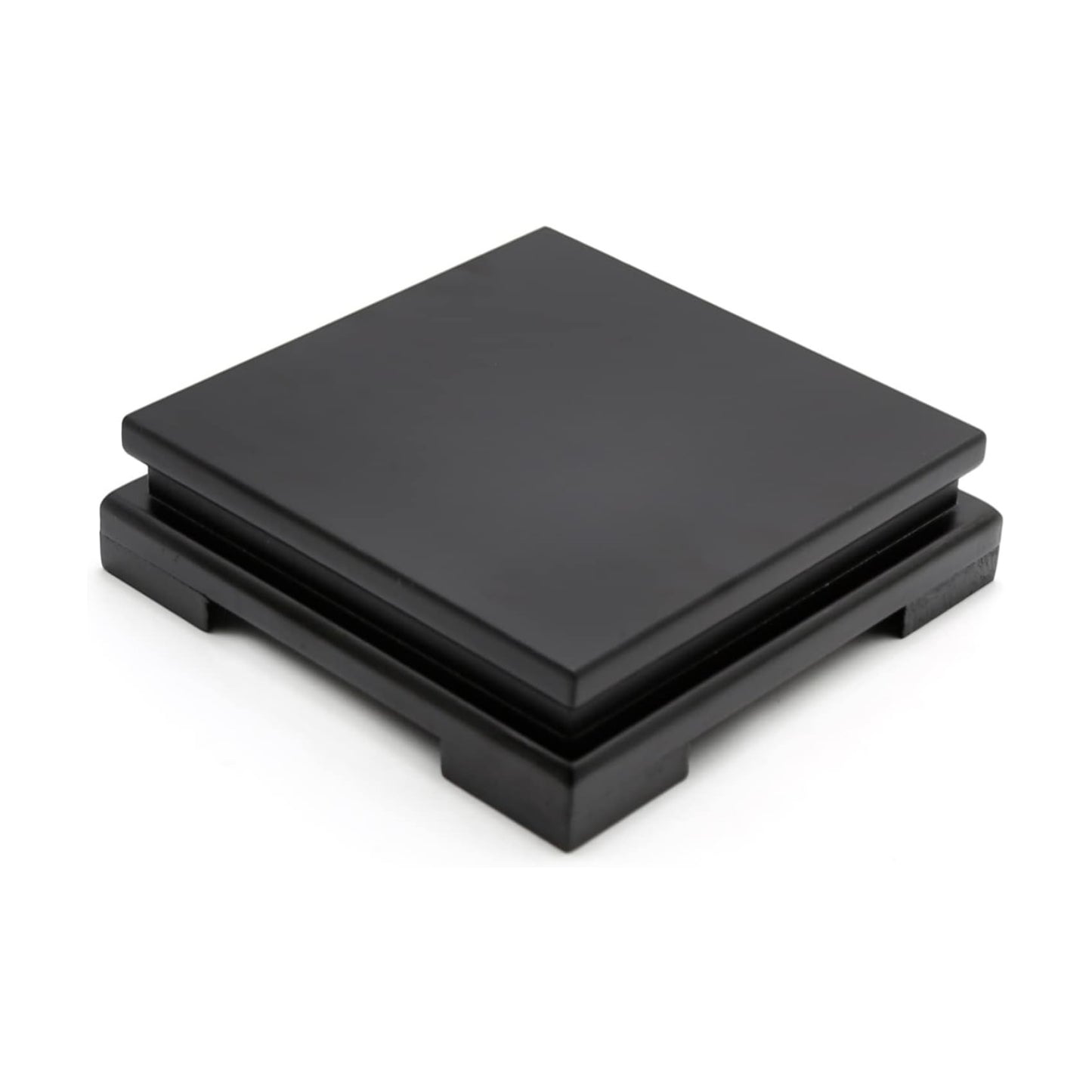 Wooden Display Stand Square Wood Display Base Display Risers Square Vase Riser / Square,black,6.7