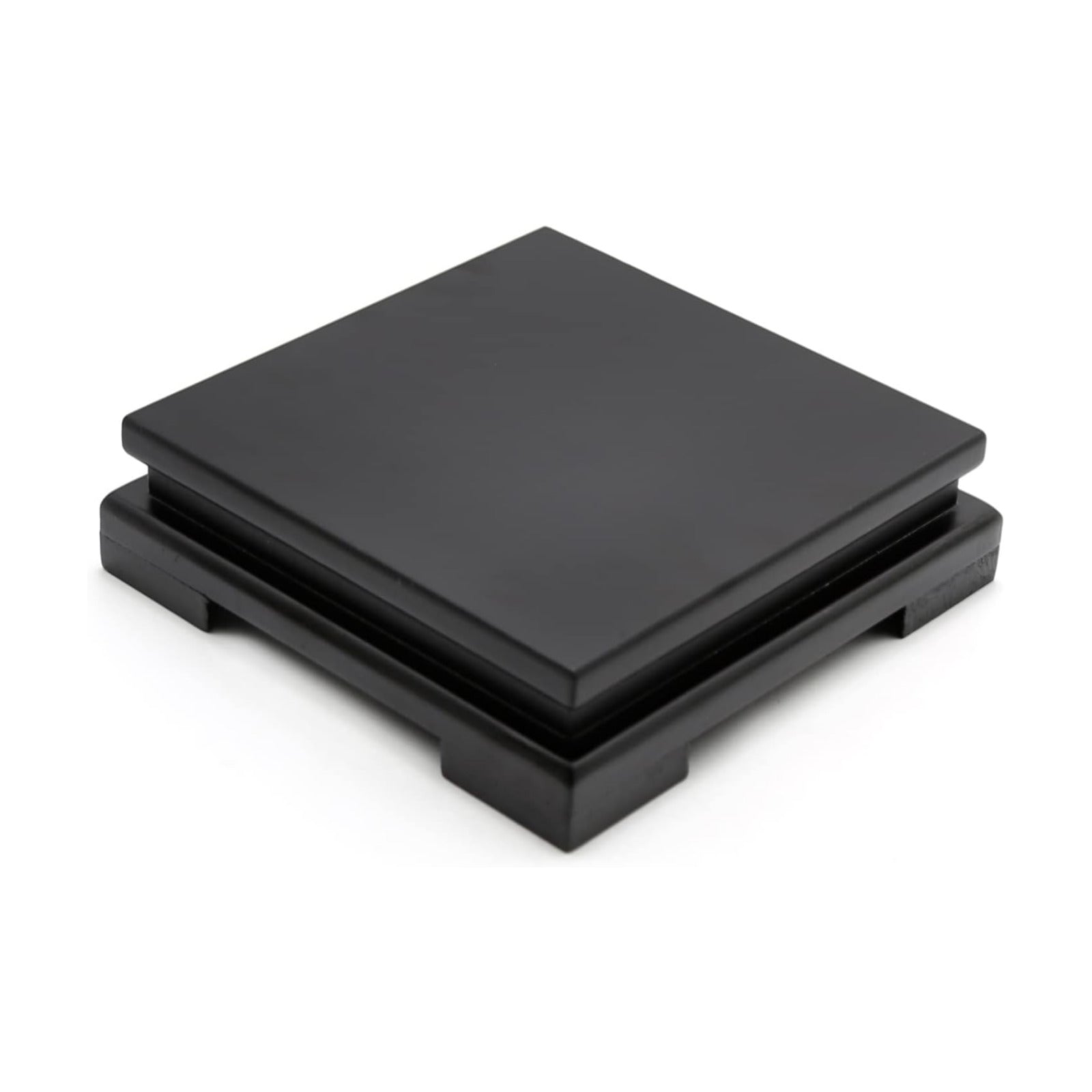 Wooden Display Stand Square Wood Display Base Display Risers Square Vase Riser / Square,black,6.7