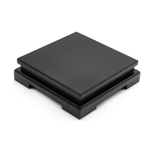 Wooden Display Stand Square Wood Display Base Display Risers Square Vase Riser / Square,black,6.7