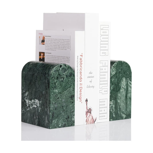 13LBS Non-Slip Book Ends / Green Marble-indian Green-13lb