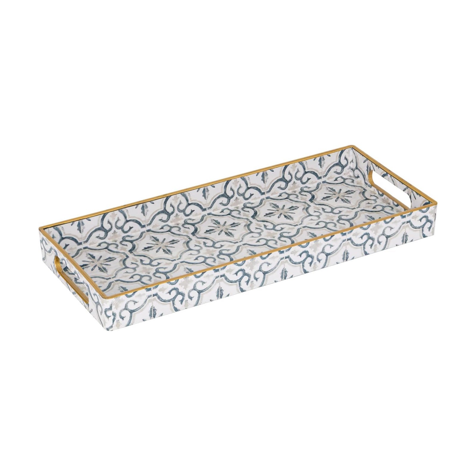 Long Narrow Trays / White-moroccan