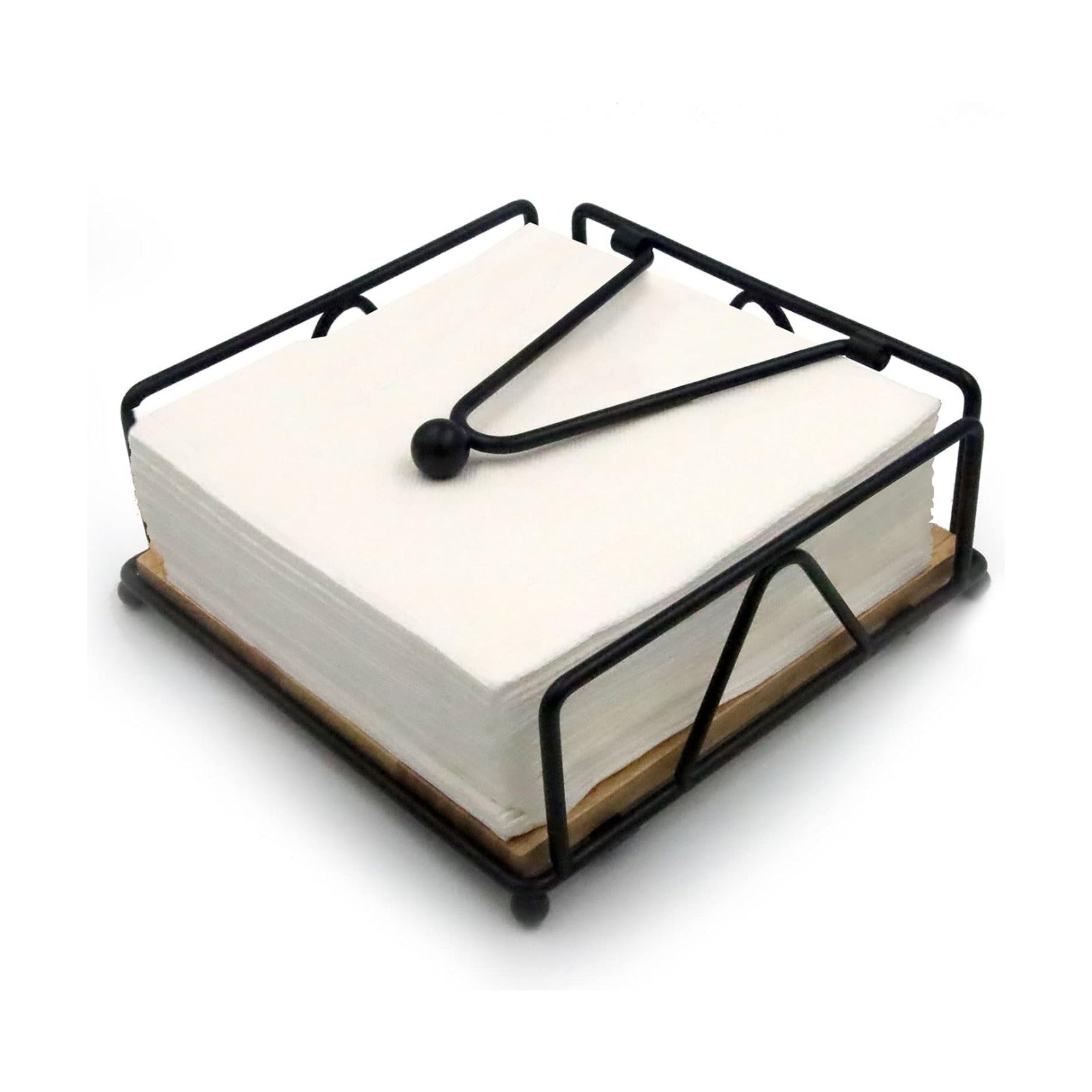 Metal and Wood Napkin Holder