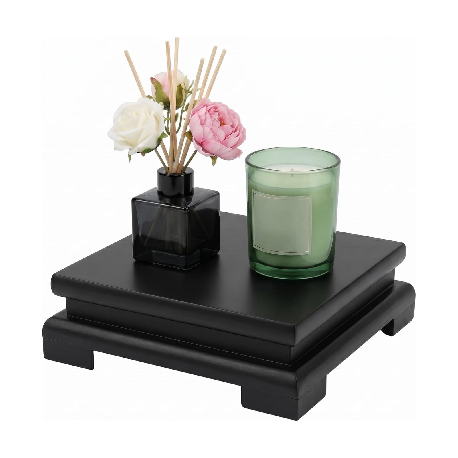 Wooden Pedestal Stand / Black