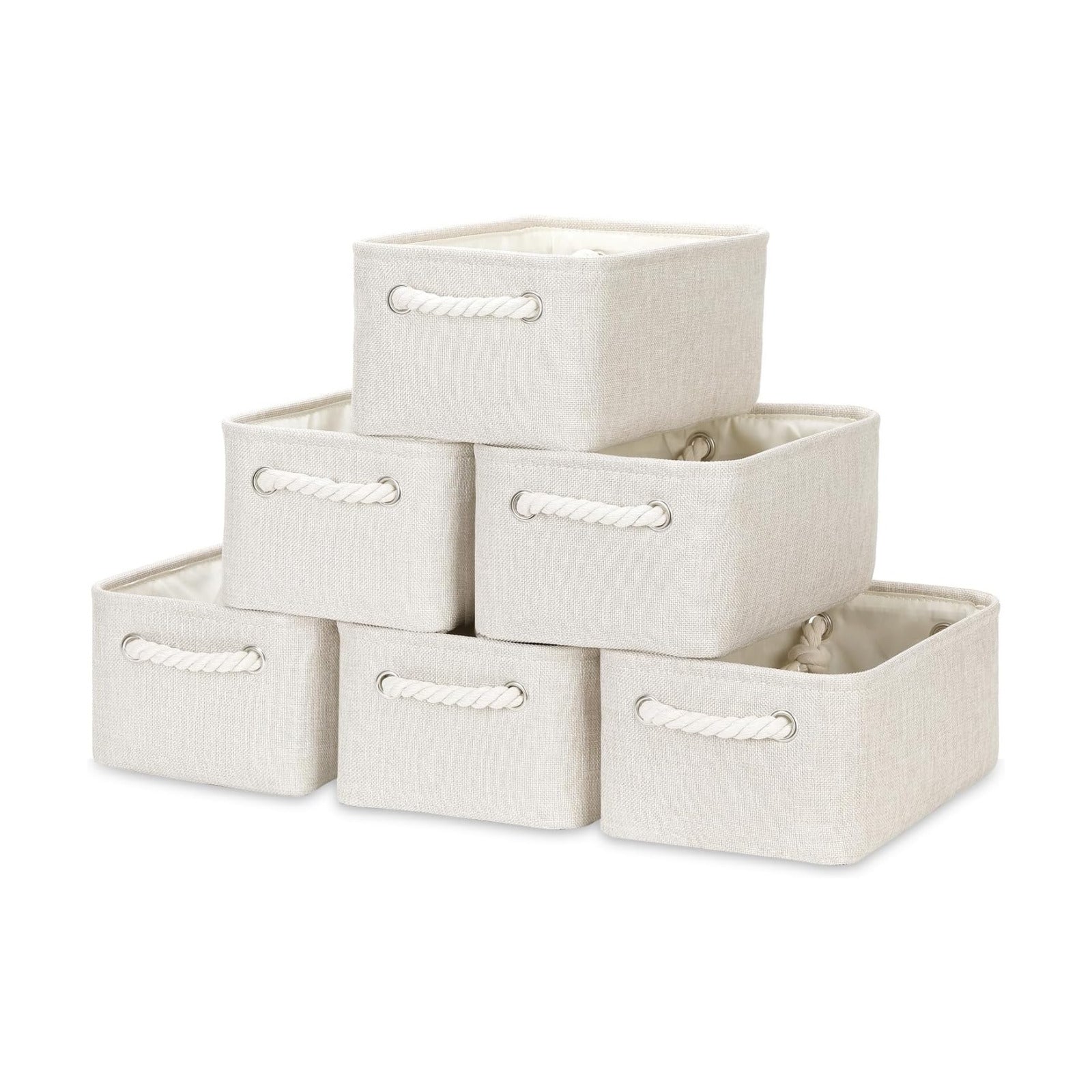 Small Storage Baskets / Ivory / Set of 6