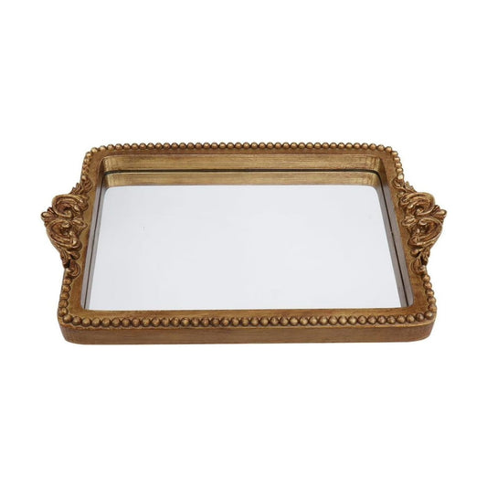 Vintage Tray / Card Holder for Guests During Occasions and Events / Gold