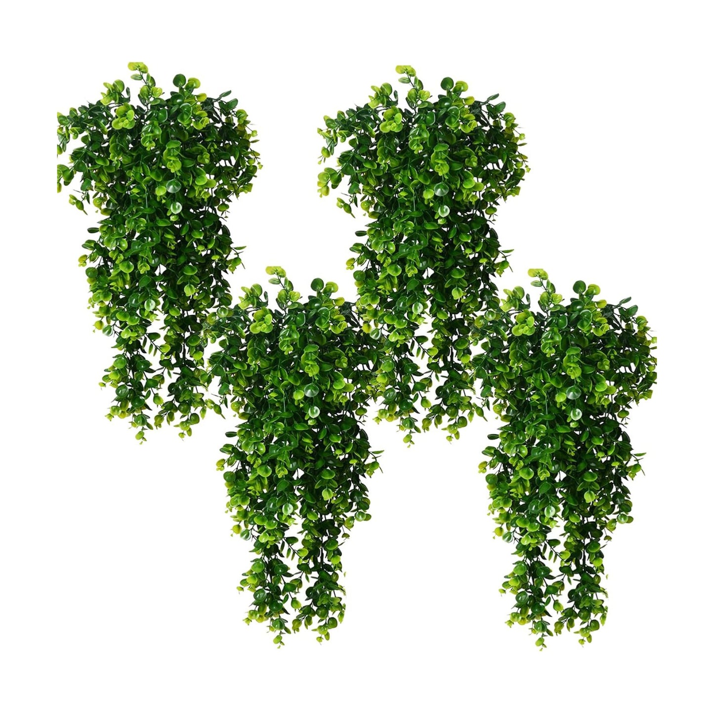 Faux Eucalyptus Leaf Greenery Plant Faux Plants Fake Ivy Room Decor Home Garden / Vine / Set of 4