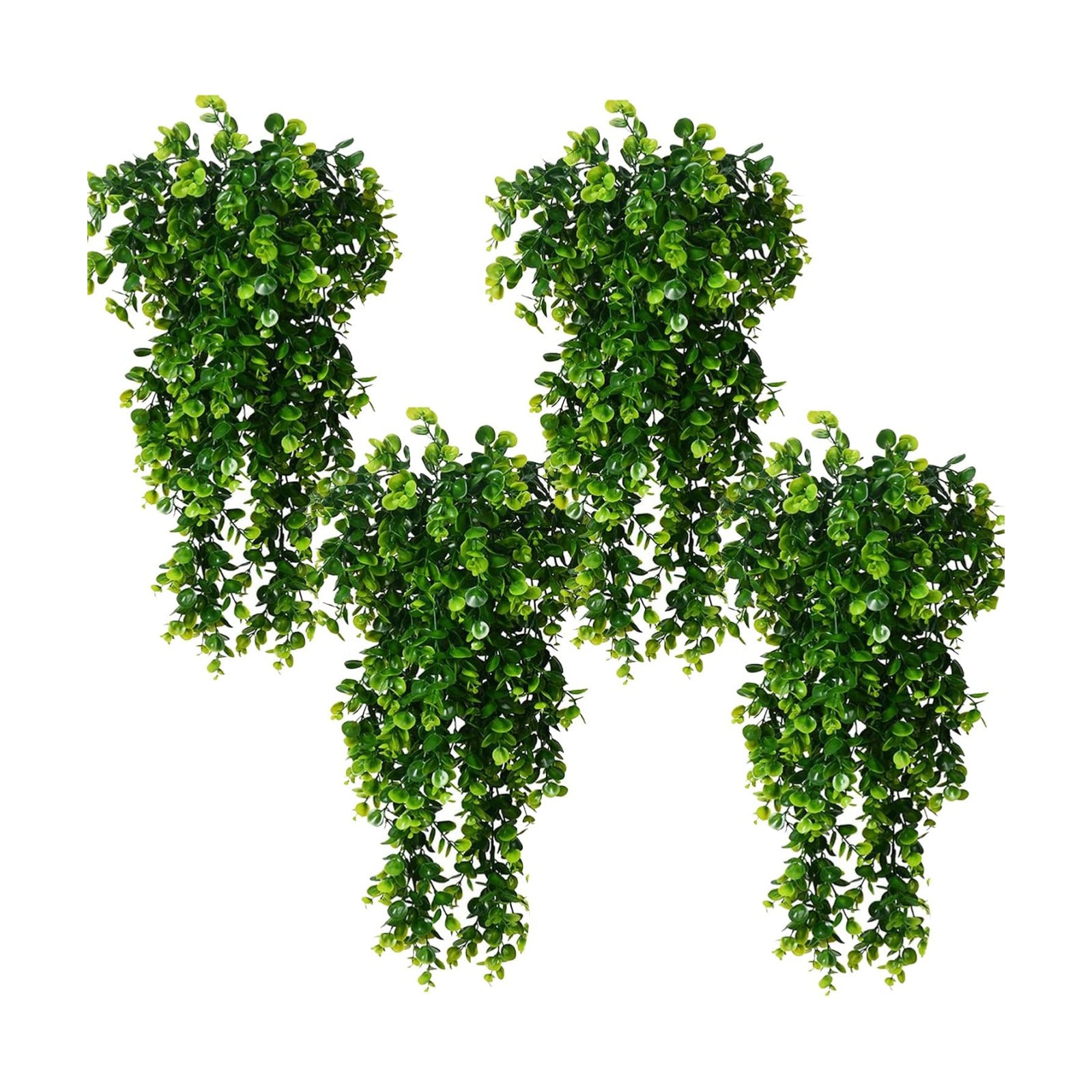 Faux Eucalyptus Leaf Greenery Plant Faux Plants Fake Ivy Room Decor Home Garden / Vine / Set of 4