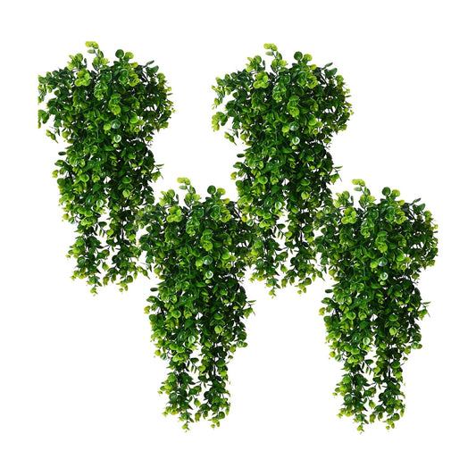 Faux Eucalyptus Leaf Greenery Plant Faux Plants Fake Ivy Room Decor Home Garden / Vine / Set of 4