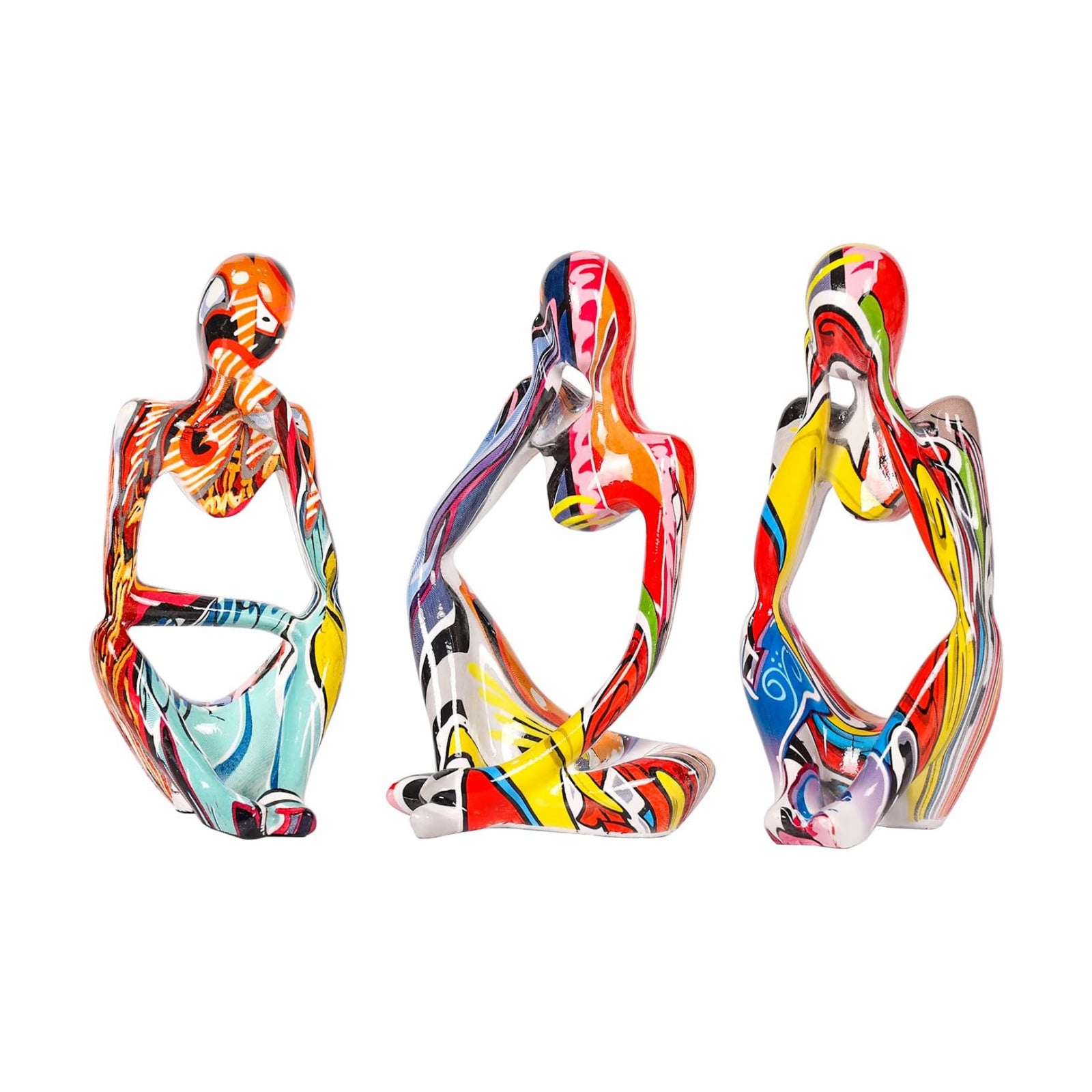 Golden Resin Collectible Figurines / Multicolour / Gold