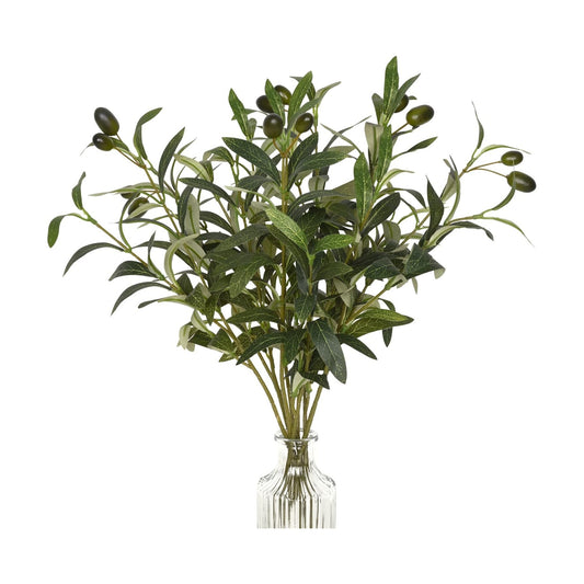 Faux Olive Branches for Vases / 18 / Set of 3