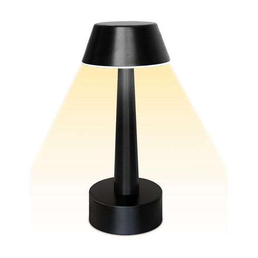 UMEXUS 8.8'' Small Cordless Batttery Operated Table Lamp for Restaurant Bar | Rechargeable 3-Way Stepless Dimmable