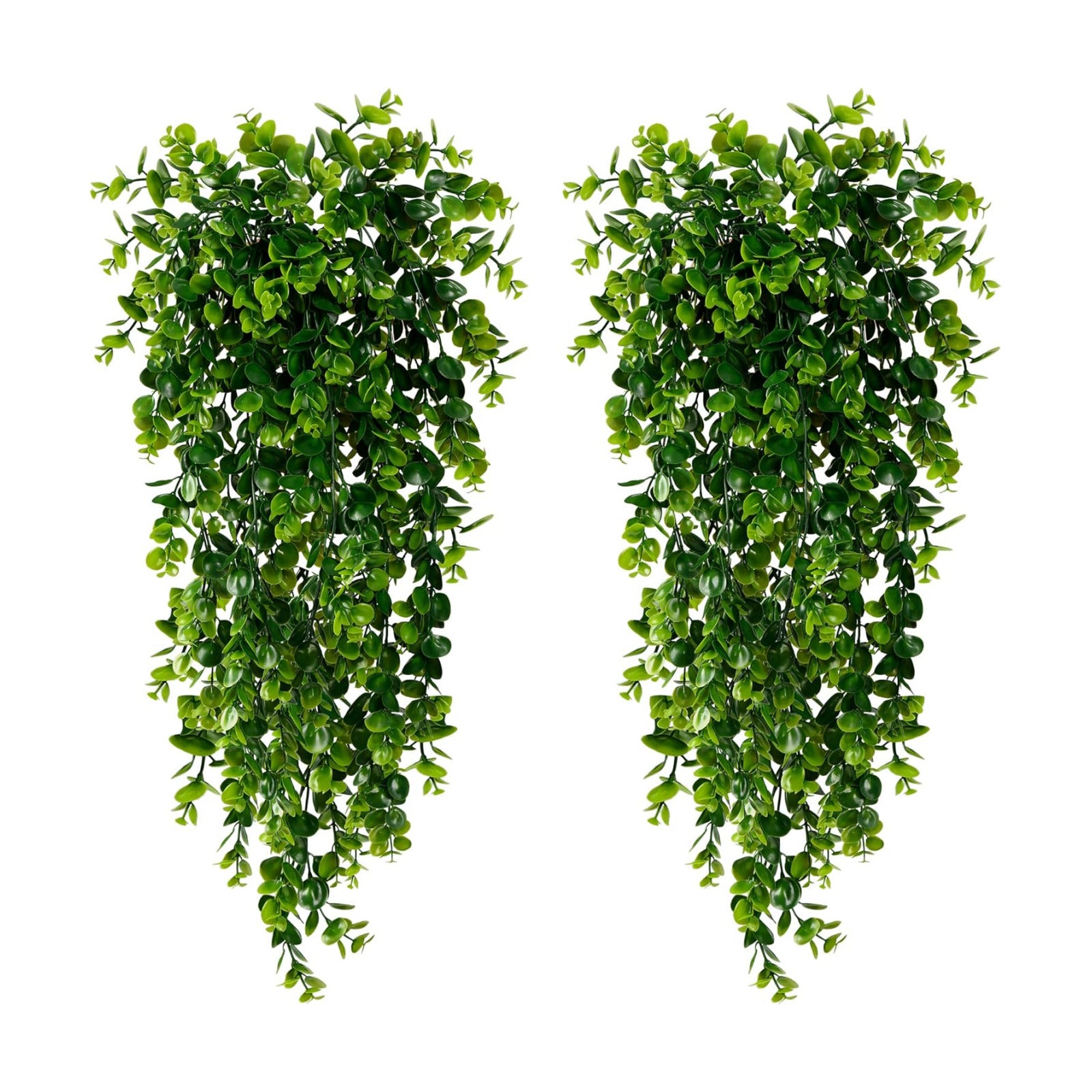 Artificial Hanging Plants Fake Hanging Plant Faux Hanging Eucalyptus Plants UV Resistant / Set of 4