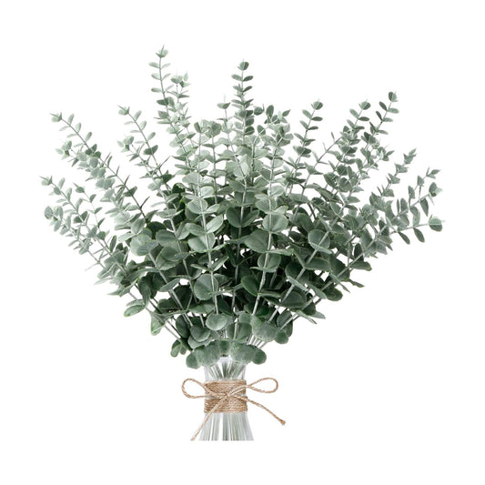 Eucalyptus Stems Decor Artificial Eucalyptus Leaves Faux Eucalyptus Stems Real Touch / Set of 36