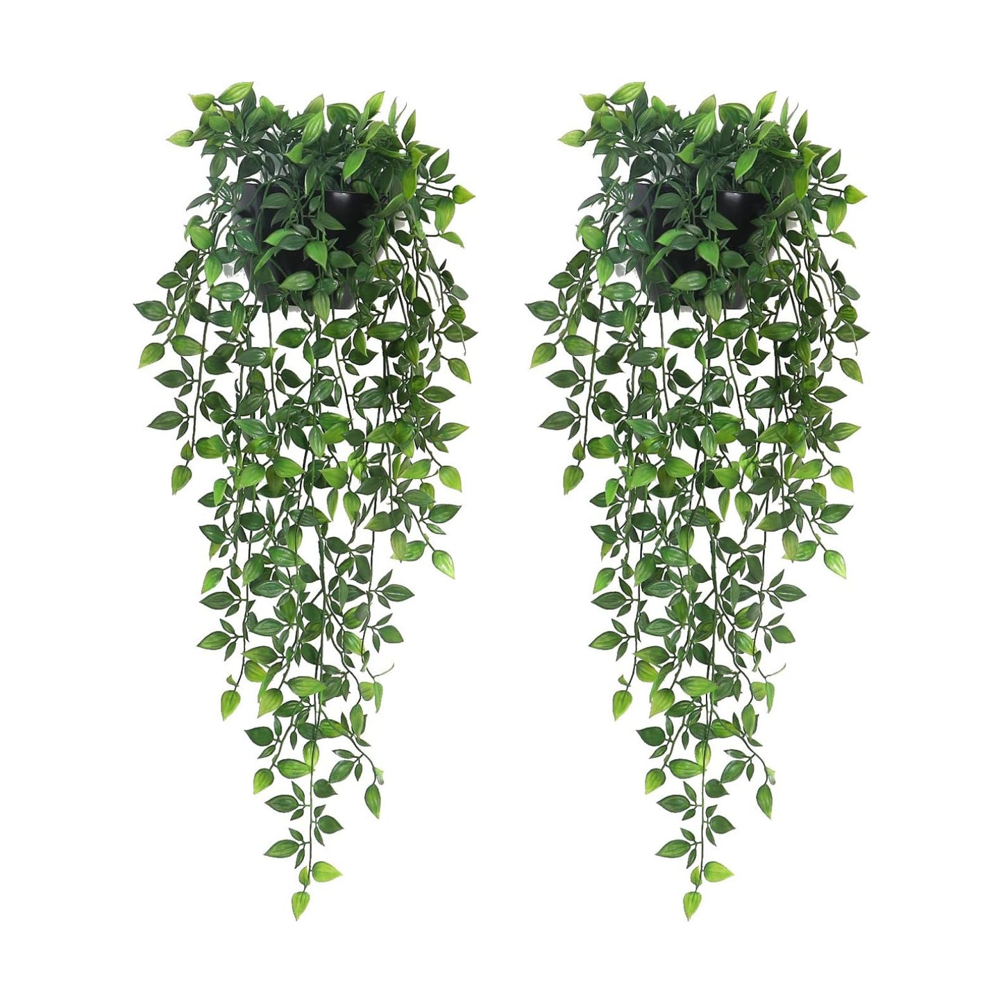 Artificial Hanging Plants / 5.8"dia-wall Planter / Set of 2