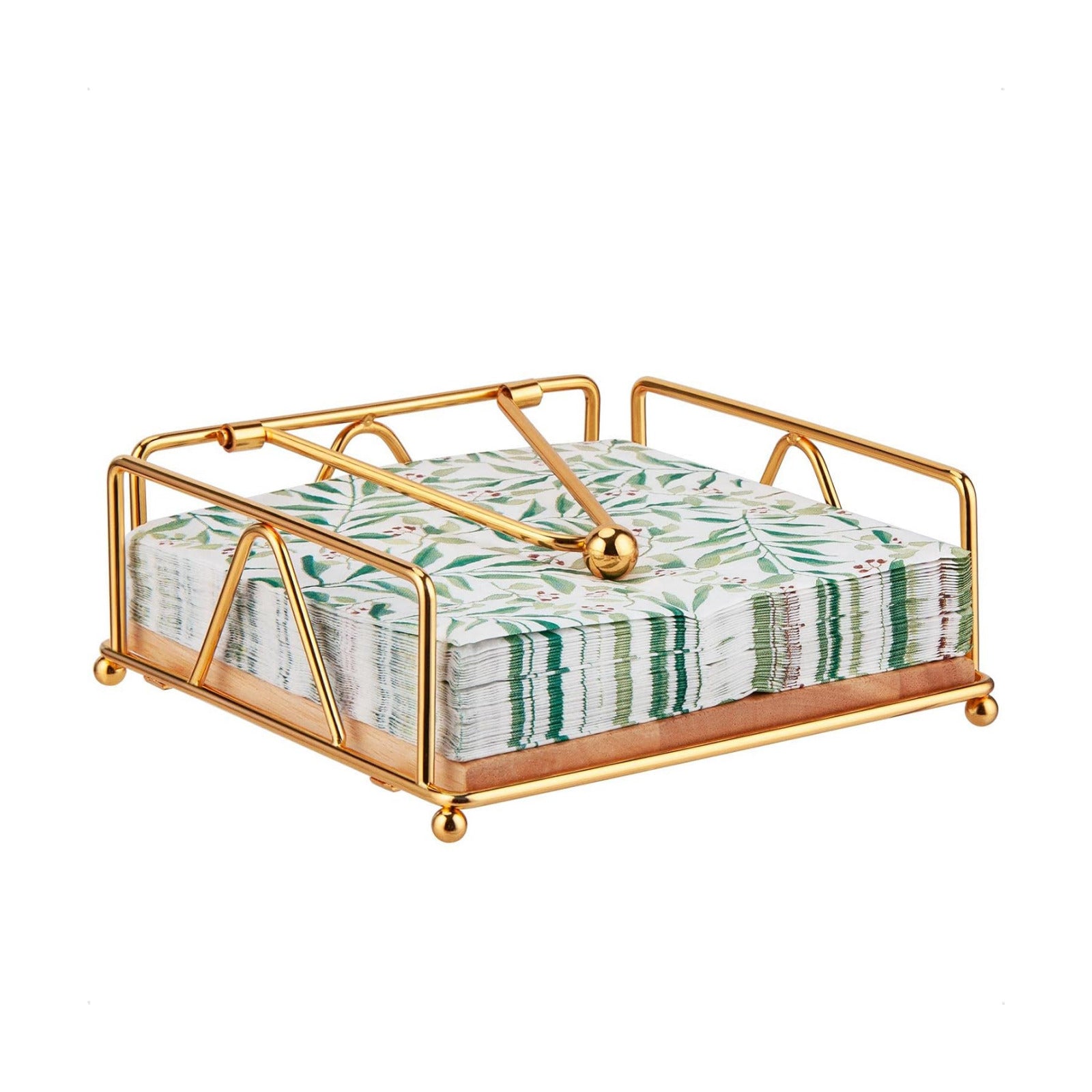 Modern Cast Iron Napkin Holder / Gold
