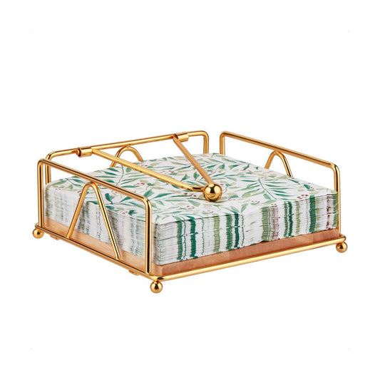 Modern Cast Iron Napkin Holder / Gold