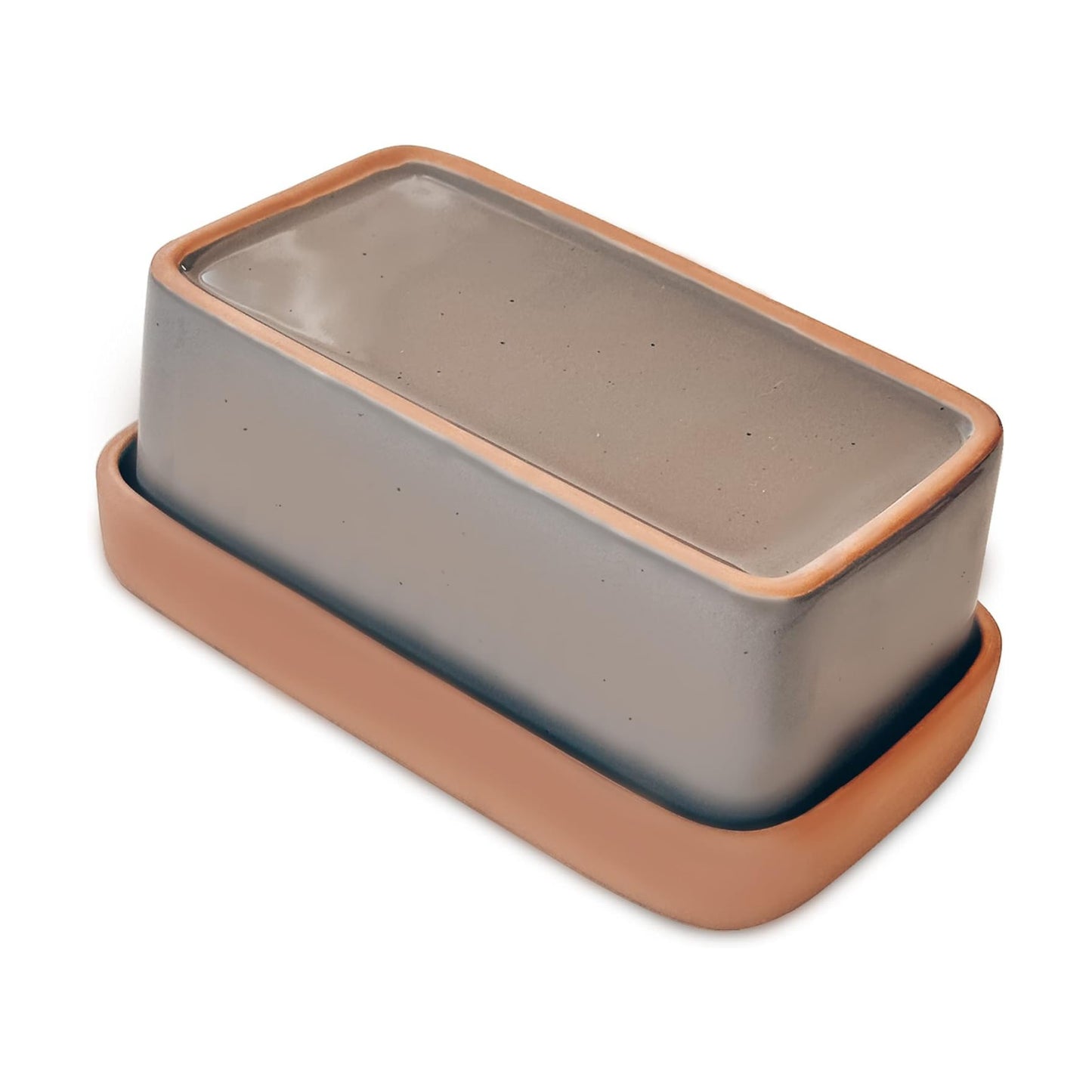Covered Butter Crock Container to Leave on Countertop / Sesame Milk