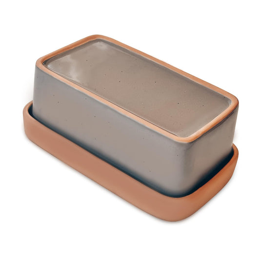 Covered Butter Crock Container to Leave on Countertop / Sesame Milk