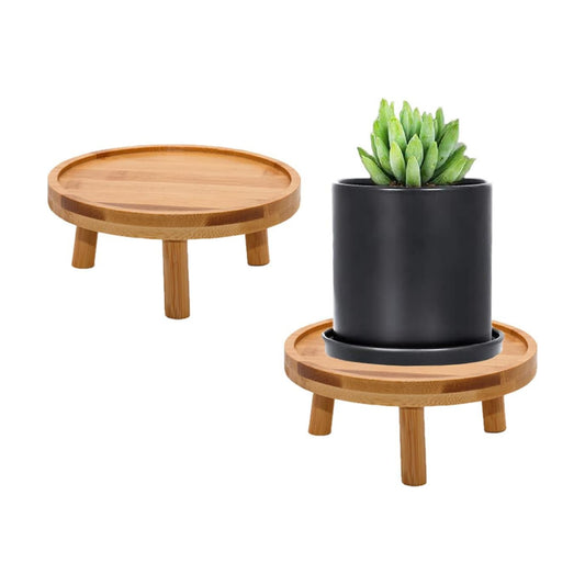 Mid Century Modern Plant Stand / Natural / Set of 2