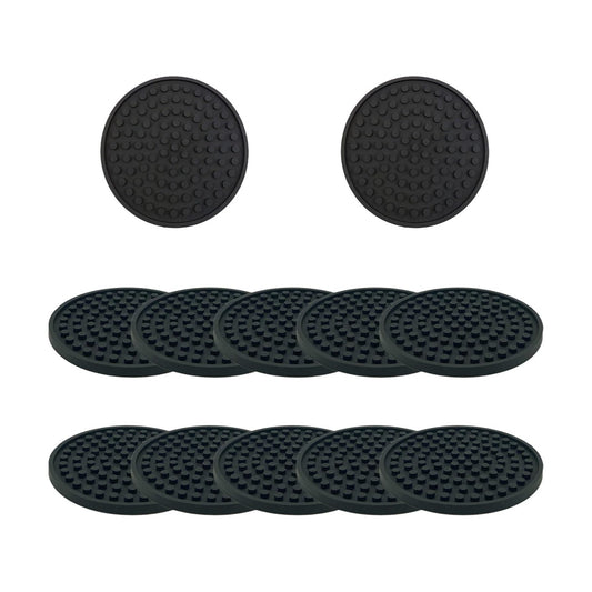 Silicone Drink Coasters / Black / Set of 12