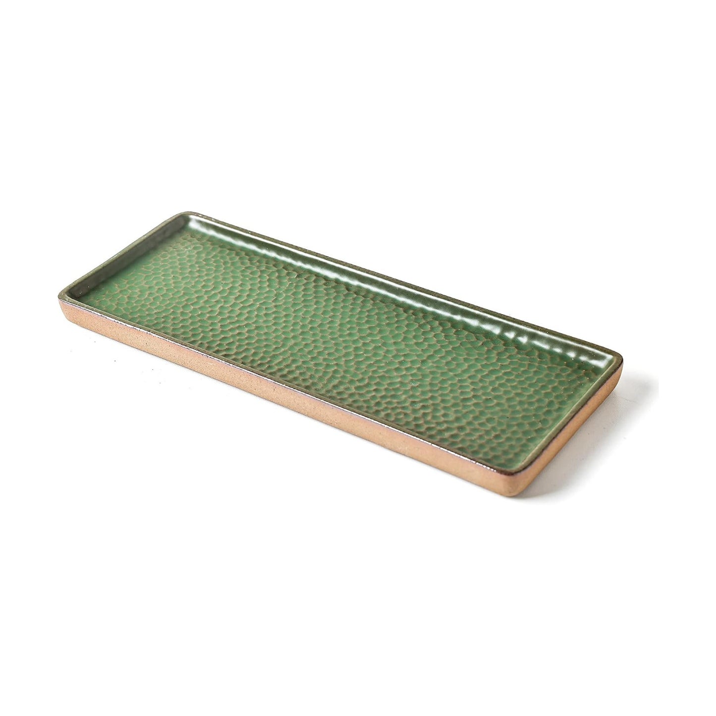 Vanity Tray / Perfume Holder / Green / 12 x 4.7 x 0.5