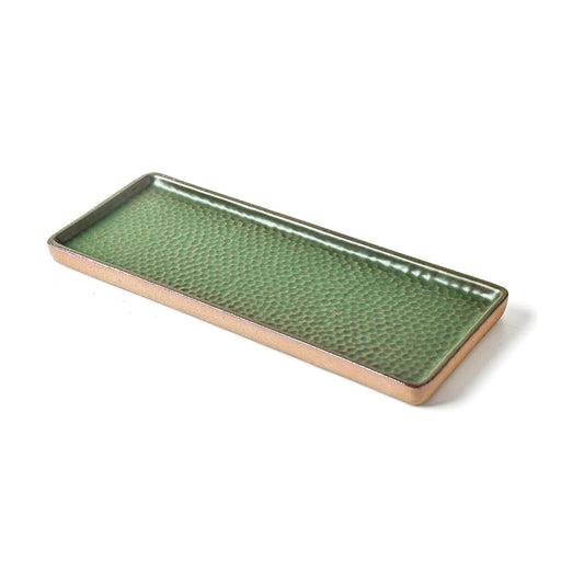 Vanity Tray / Perfume Holder / Green / 12 x 4.7 x 0.5
