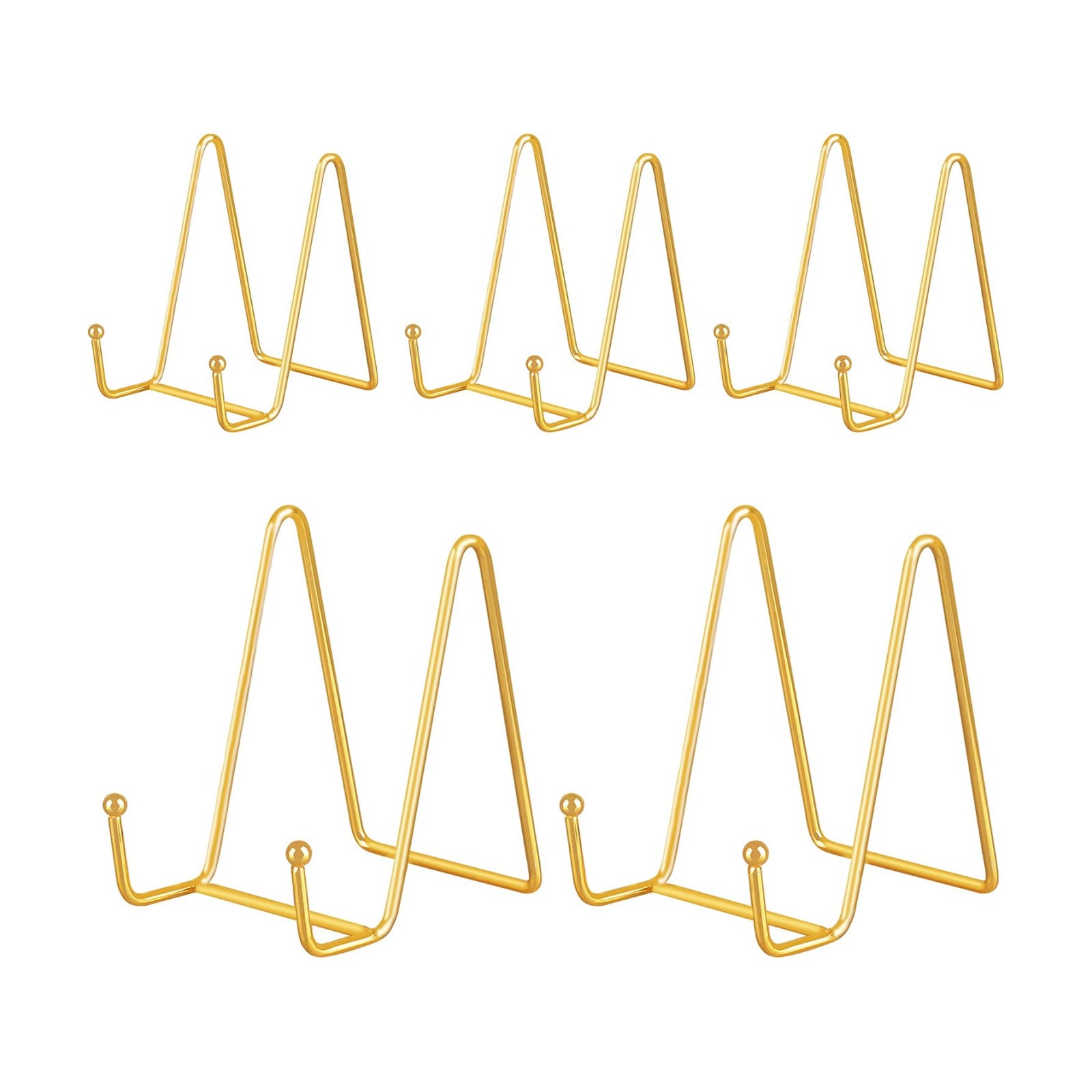 Metal Frame Stand for Picture / Gold / 4 Inch / Set of 5
