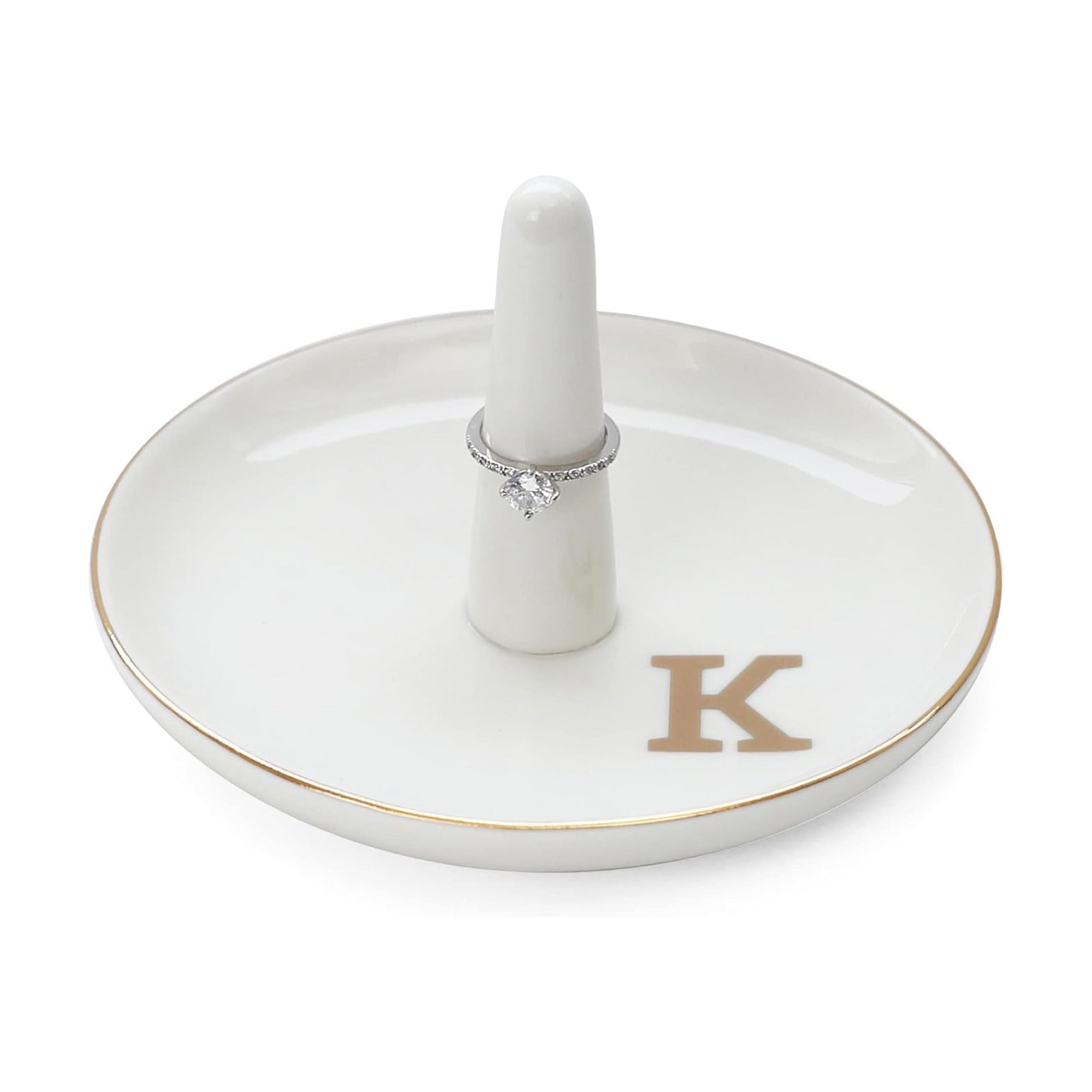 Initials Ring Holder Jewery Tray / K