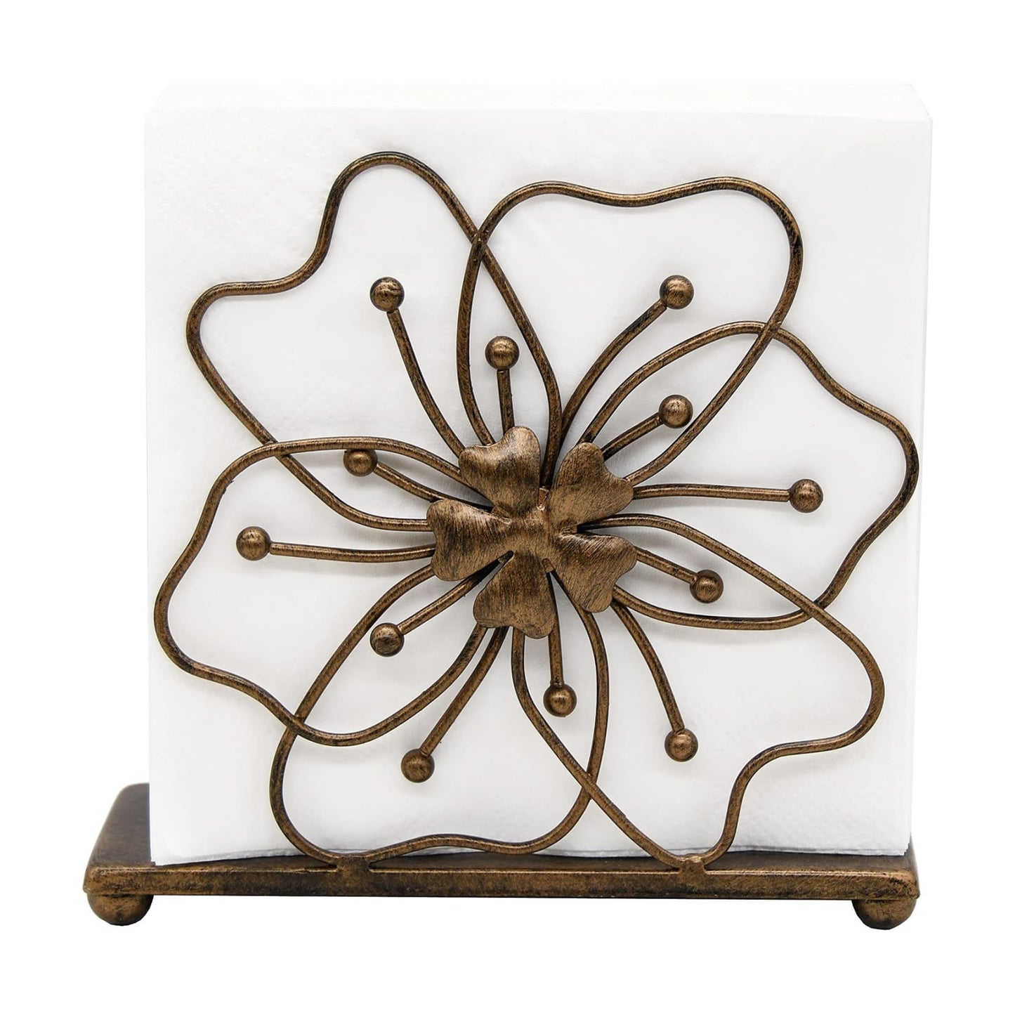 Flower Style Napkin Holder / Copper Flower